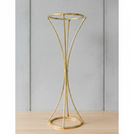 Load image into Gallery viewer, Gold Trumpet Metal Flower Stand – 32"/40" Tall Geometric Centerpiece Vase for Wedding Receptions, Events, and Modern Home Decor
