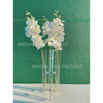 Load image into Gallery viewer, Glass tube vases centerpiece for wedding is perfect for wedding table arrangements. Inspired by wedding centerpiece ideas, DIY wedding centerpieces for round tables by using our tall gold centerpieces, flower column stands and boho wedding centerpieces at bridal shower, wedding reception, rehearsal dinner parties, and events.
