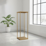 Load image into Gallery viewer, Heavy Duty Harlow Gold Metal Flower Stand – Geometric Tall Centerpiece Risers for Weddings, Parties, and Events
