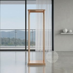 Load image into Gallery viewer, Wooden display stand in a modern room with large windows

