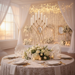 Load image into Gallery viewer, 2 Pcs of 50" High 7-Arm Mermaid Candelabras Metal Tall Centerpiece Geometric Stand Centerpiece for Wedding table Flower Decorations
