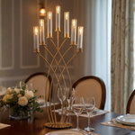 Load image into Gallery viewer, 2 Pcs of 50" High 7-Arm Mermaid Candelabras Metal Tall Centerpiece Geometric Stand Centerpiece for Wedding table Flower Decorations
