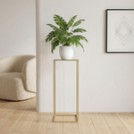 Load image into Gallery viewer, 2 PCs Harlow Gold Metal Geometric Flower Plant Stand – Modern Wedding Centerpiece Pedestal &amp; Floral Riser for Events, Parties, and Home Decor
