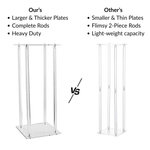 Load image into Gallery viewer, Comparison chart of display stands with text highlighting features.
