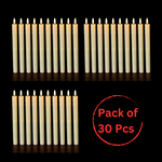 Load image into Gallery viewer, Flameless Ivory Taper Candles Flickering, Bulk Pack of 30 pcs, Battery Operated Led Warm 3D Wick Light Dripping Wax Candles, Christmas Home Wedding Decor(0.78 X 9.64 Inch)

