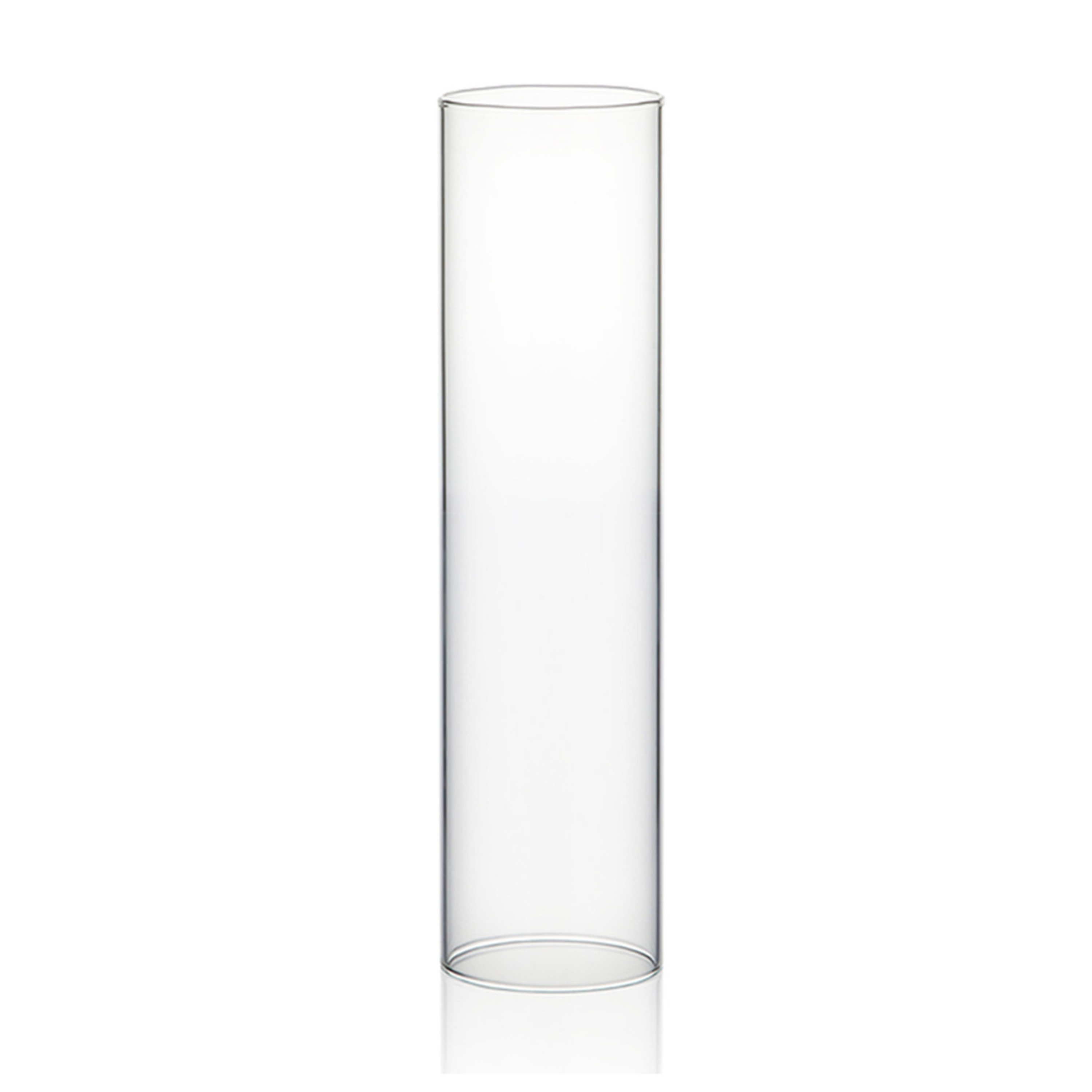 Hurricane Candle Holder Shade, Wide 2.5", Height 10", Clear Glass Cylinder Candleholder, Chimney Tube, Open Ended Candle Shade, 42 Pcs bulk per case
