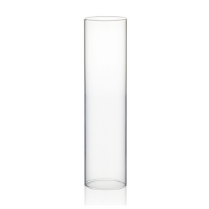 Hurricane Candle Holder Shade, Wide 2.5", Height 10", Clear Glass Cylinder Candleholder, Chimney Tube, Open Ended Candle Shade, 42 Pcs bulk per case