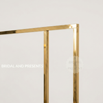 Load image into Gallery viewer, Gold metal frame on a white background with 'Bridal and Presents' branding.
