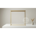 Load image into Gallery viewer, Gold rectangular frame on a white surface with a neutral background
