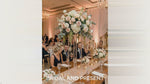 Load and play video in Gallery viewer, Acrylic Harlow Wedding Flower Stand - Tall Clear Rectangular Centerpiece Columns for Modern Event Decor
