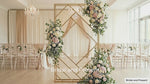 Load and play video in Gallery viewer, 7.2ft Stainless Steel Wedding Arch Stand | Extra Tall Floral Backdrop for Ceremonies &amp; Receptions | Heavy Duty Metal Frame
