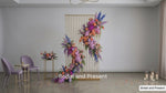 Load and play video in Gallery viewer, 6.5ft Gold Metal Rectangular Floral Stand | Tall Geometric Column for Wedding Aisle &amp; Reception Backdrop | Modern Event Pedestal Riser
