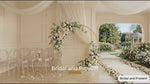 Load and play video in Gallery viewer, 6.5ft Metal Mesh Circle Wedding Backdrop Stand | Gold Grid Round Arch for Floral &amp; Balloon Decor | Heavy Duty Event Hoop
