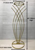 Load image into Gallery viewer, Sturdy flower stand for wedding is perfect for wedding table arrangements. Inspired by wedding centerpiece ideas, DIY wedding centerpieces for round tables by using our tall gold centerpieces, flower column stands and boho wedding centerpieces at bridal shower, wedding reception, rehearsal dinner parties, and events.
