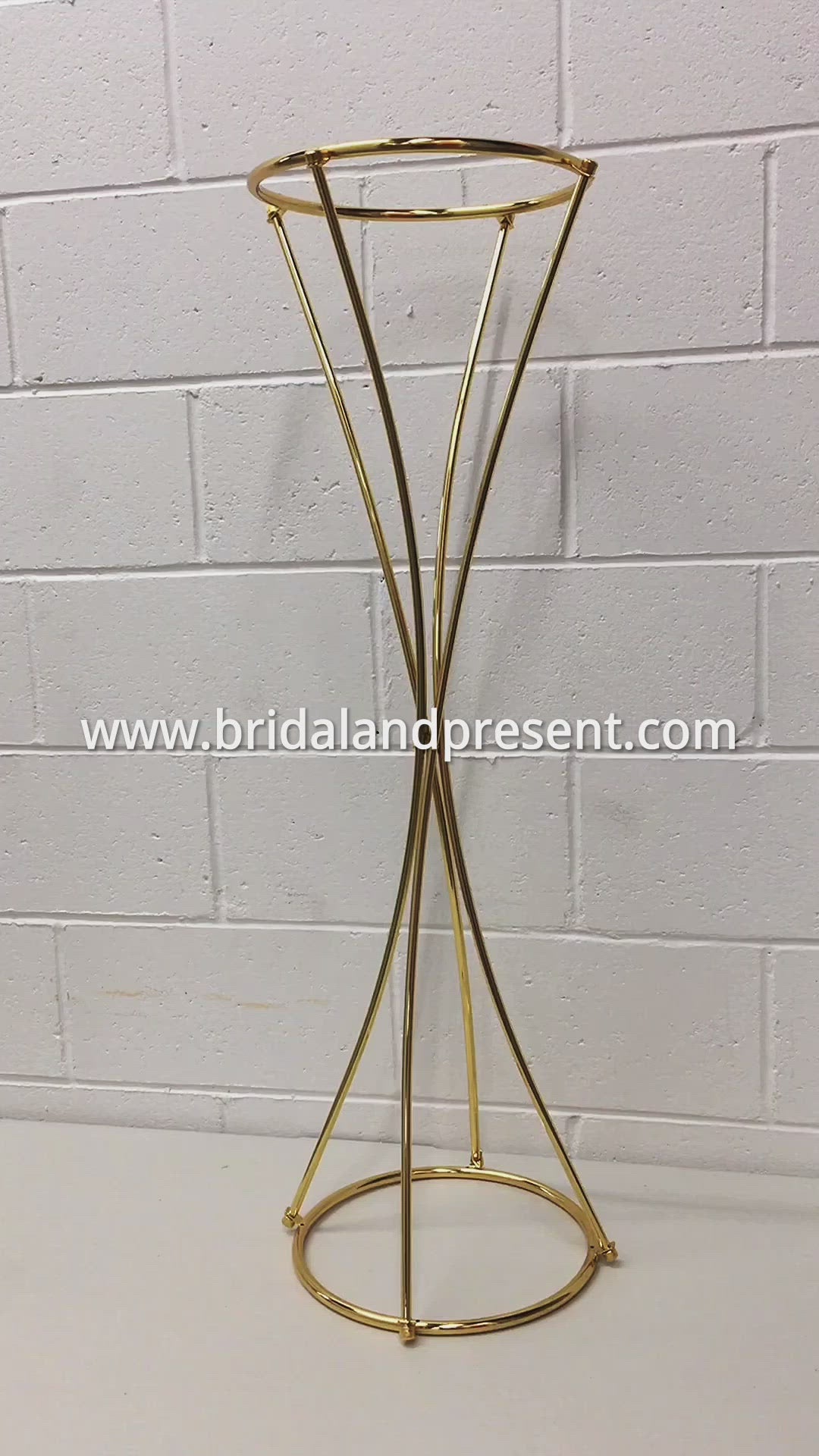 Gold - Trumpet Metal Tall Centerpiece/Geometric Stand/Vase