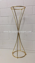 Load and play video in Gallery viewer, Gold - Trumpet Metal Tall Centerpiece/Geometric Stand/Vase
