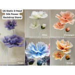 Load image into Gallery viewer, The silk flower arch is a sturdy backdrop stand for beautiful wedding background. It&#39;s a collapsible backdrop stand that pairs with wedding altar flower arches.
