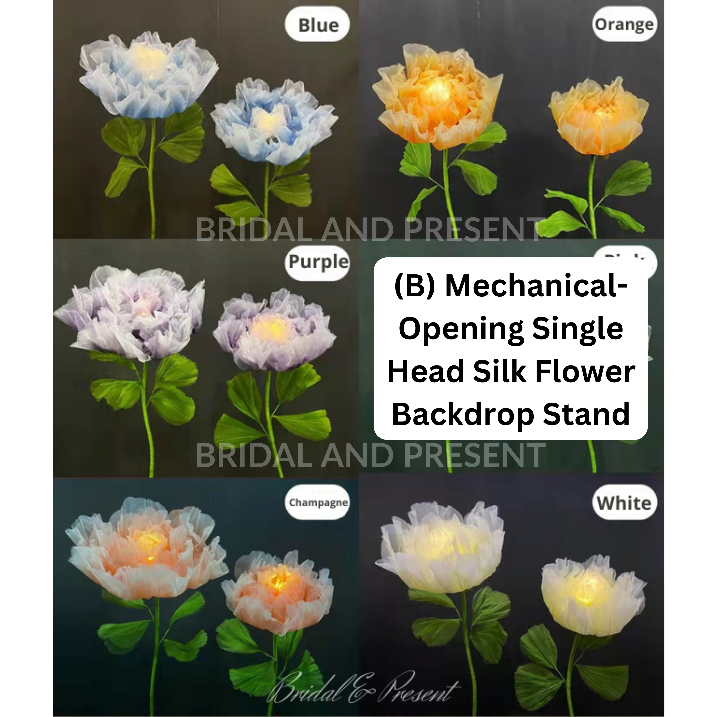 The silk flower arch is a sturdy backdrop stand for beautiful wedding background. It's a collapsible backdrop stand that pairs with wedding altar flower arches.