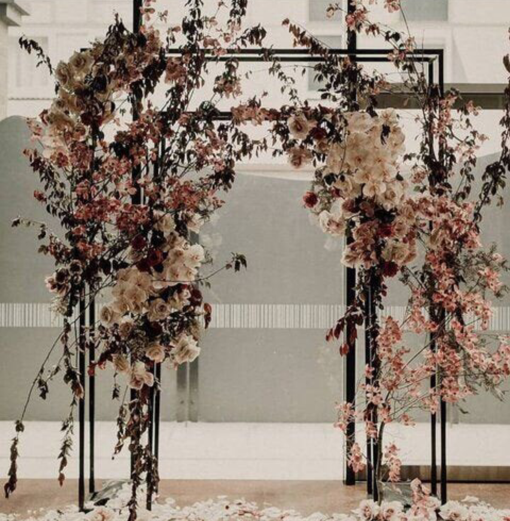 Wedding arch is a sturdy backdrop stand for beautiful wedding background. It's a collapsible backdrop stand that pairs with wedding altar flower arches.