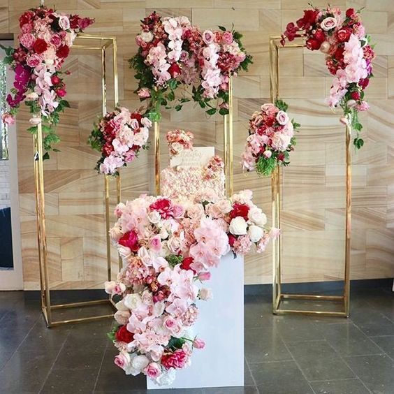 Sturdy Rectangular Backdrop Stand for Wedding Flower Arch Decorations ...