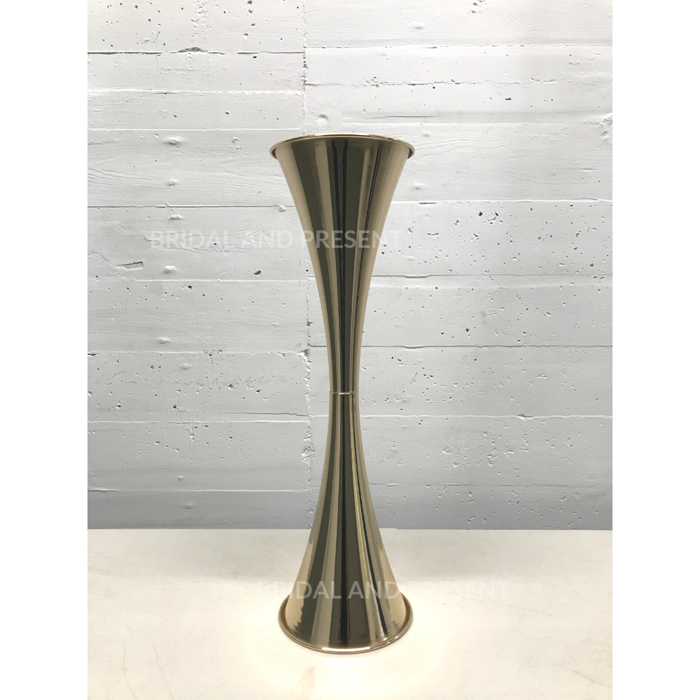 Gold Trumpet Metal Vase Stand Wedding Centerpiece for Flower Arrangements Decoration