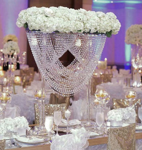 10Pcs Metal Wedding Table Centerpieces Crystal Flower Vase Stand Party  Decor USA