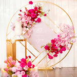 Load image into Gallery viewer, Wedding arch is a sturdy backdrop stand for beautiful wedding background. It&#39;s a collapsible backdrop stand that pairs with wedding altar flower arches.
