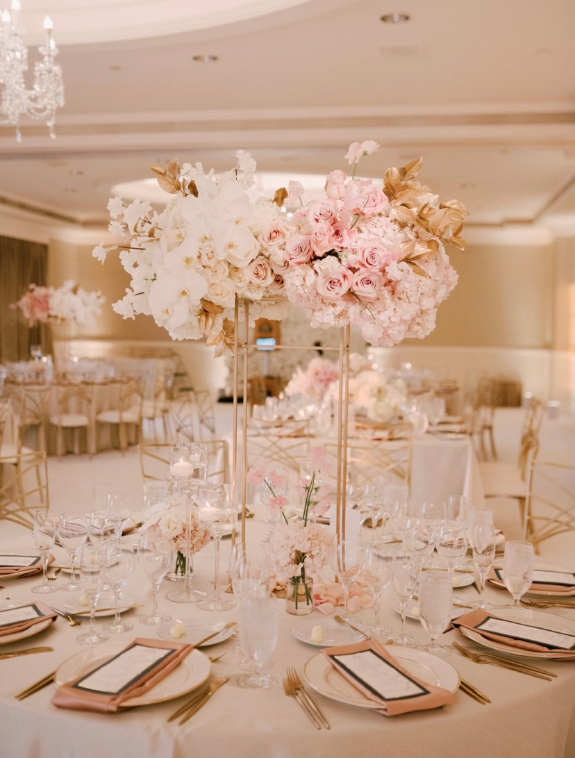 Pink Table Column Pink Wedding Centerpieces For Tables
